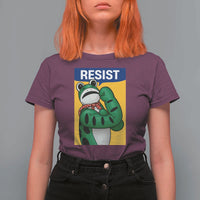 Resist Rosie Frog T Shirt For Women Protest Parody Feminist Retro Poster - Wonder Print Shop