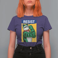 Resist Rosie Frog T Shirt For Women Protest Parody Feminist Retro Poster - Wonder Print Shop