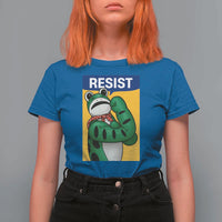Resist Rosie Frog T Shirt For Women Protest Parody Feminist Retro Poster - Wonder Print Shop