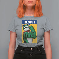 Resist Rosie Frog T Shirt For Women Protest Parody Feminist Retro Poster - Wonder Print Shop