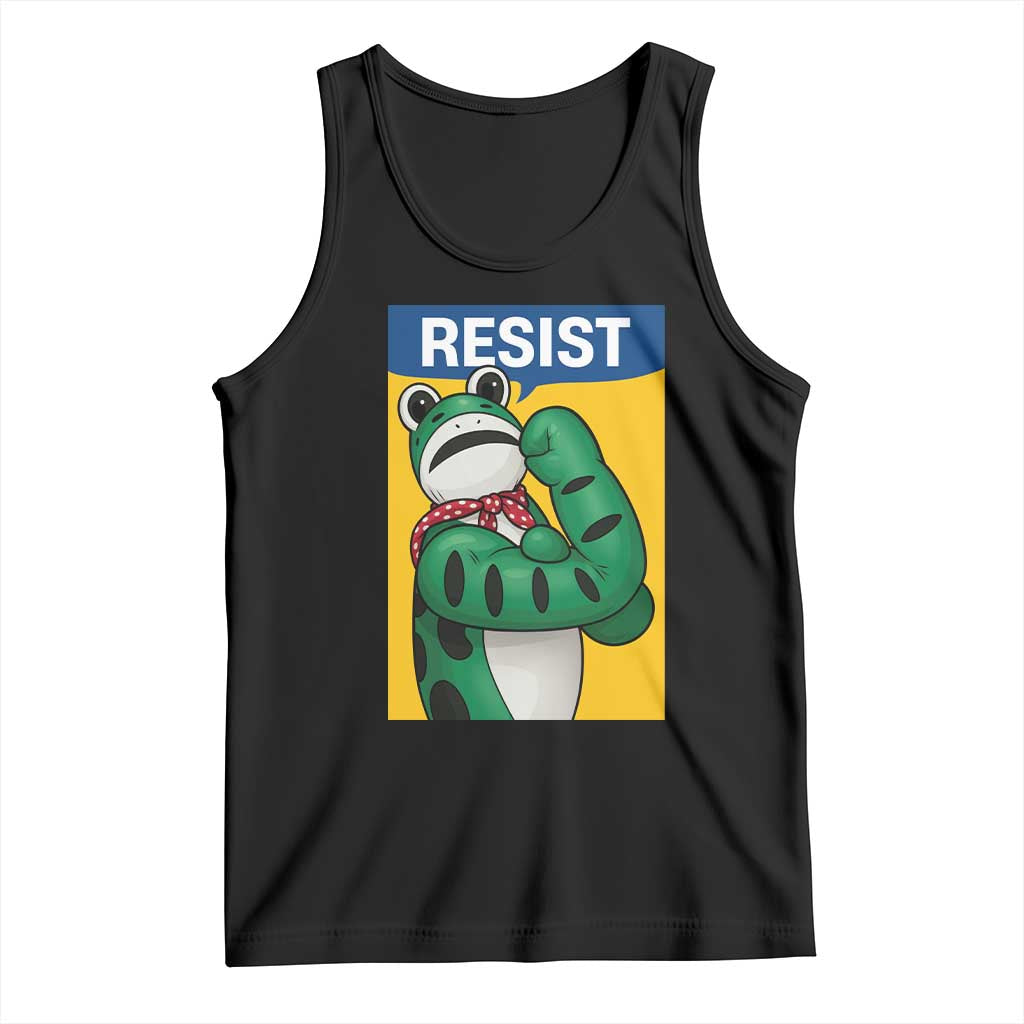 Resist Rosie Frog Tank Top Protest Parody Feminist Retro Poster - Wonder Print Shop