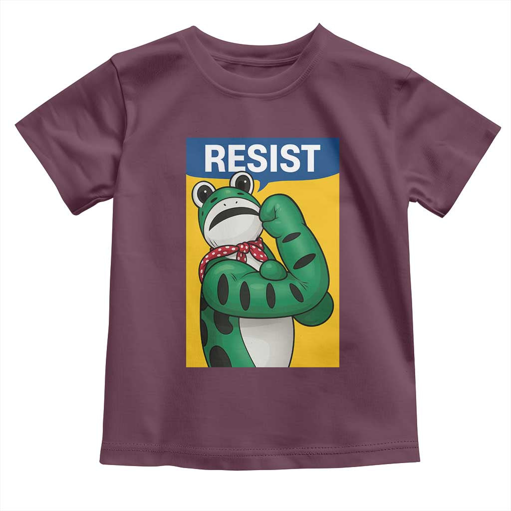 Resist Rosie Frog Toddler T Shirt Protest Parody Feminist Retro Poster - Wonder Print Shop