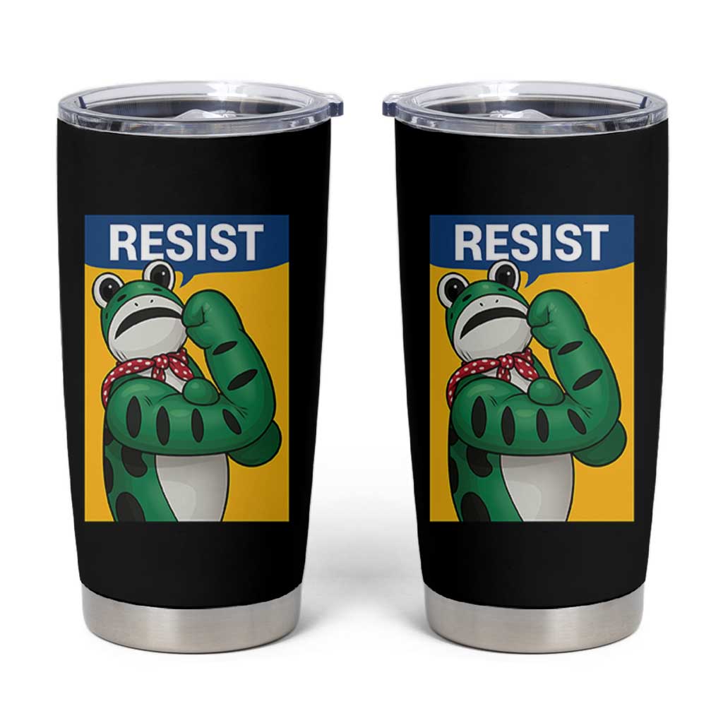 Resist Rosie Frog Tumbler Cup Protest Parody Feminist Retro Poster - Wonder Print Shop