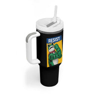 Resist Rosie Frog Tumbler With Handle Protest Parody Feminist Retro Poster - Wonder Print Shop