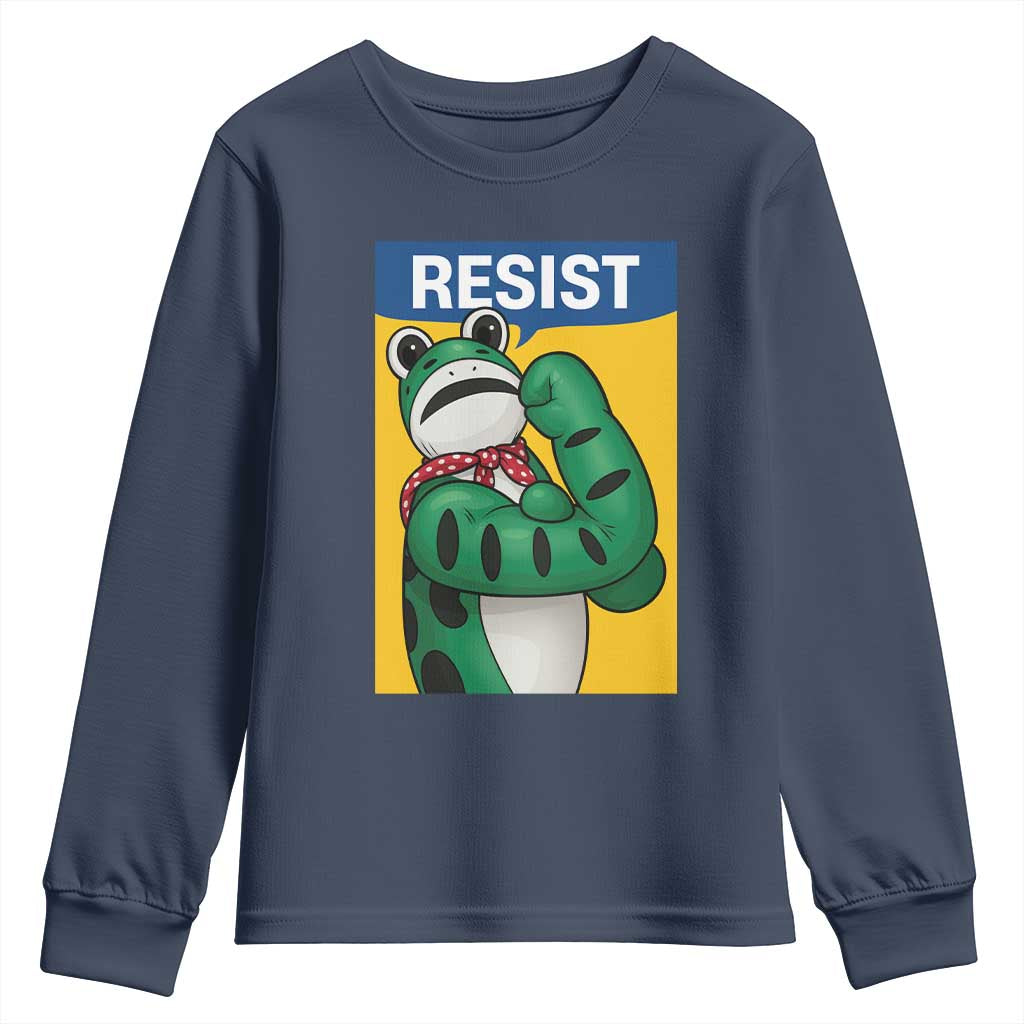 Resist Rosie Frog Youth Sweatshirt Protest Parody Feminist Retro Poster - Wonder Print Shop