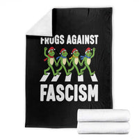 Santa Frog Against Fascism Throw Blanket Christmas Holiday Frogs Band Resistance Protest - Wonder Print Shop