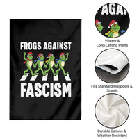 Santa Frog Against Fascism Garden Flag Christmas Holiday Frogs Band Resistance Protest - Wonder Print Shop