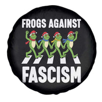 Santa Frog Against Fascism Spare Tire Cover Christmas Holiday Frogs Band Resistance Protest - Wonder Print Shop