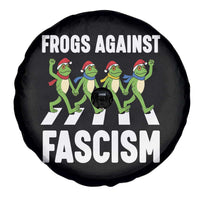 Santa Frog Against Fascism Spare Tire Cover Christmas Holiday Frogs Band Resistance Protest - Wonder Print Shop