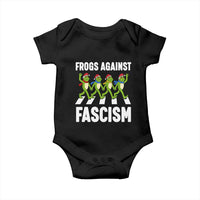 Santa Frog Against Fascism Baby Onesie Christmas Holiday Frogs Band Resistance Protest - Wonder Print Shop