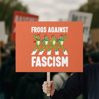 Santa Frog Against Fascism Protest Sign Christmas Holiday Frogs Band Resistance Protest - Wonder Print Shop