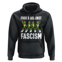 Santa Frog Against Fascism Hoodie Christmas Holiday Frogs Band Resistance Protest - Wonder Print Shop