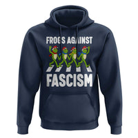 Santa Frog Against Fascism Hoodie Christmas Holiday Frogs Band Resistance Protest - Wonder Print Shop