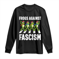 Santa Frog Against Fascism Long Sleeve Shirt Christmas Holiday Frogs Band Resistance Protest - Wonder Print Shop