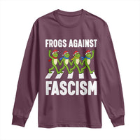 Santa Frog Against Fascism Long Sleeve Shirt Christmas Holiday Frogs Band Resistance Protest - Wonder Print Shop