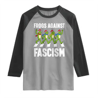 Santa Frog Against Fascism Raglan Shirt Christmas Holiday Frogs Band Resistance Protest - Wonder Print Shop