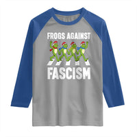 Santa Frog Against Fascism Raglan Shirt Christmas Holiday Frogs Band Resistance Protest - Wonder Print Shop