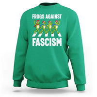 Santa Frog Against Fascism Sweatshirt Christmas Holiday Frogs Band Resistance Protest - Wonder Print Shop