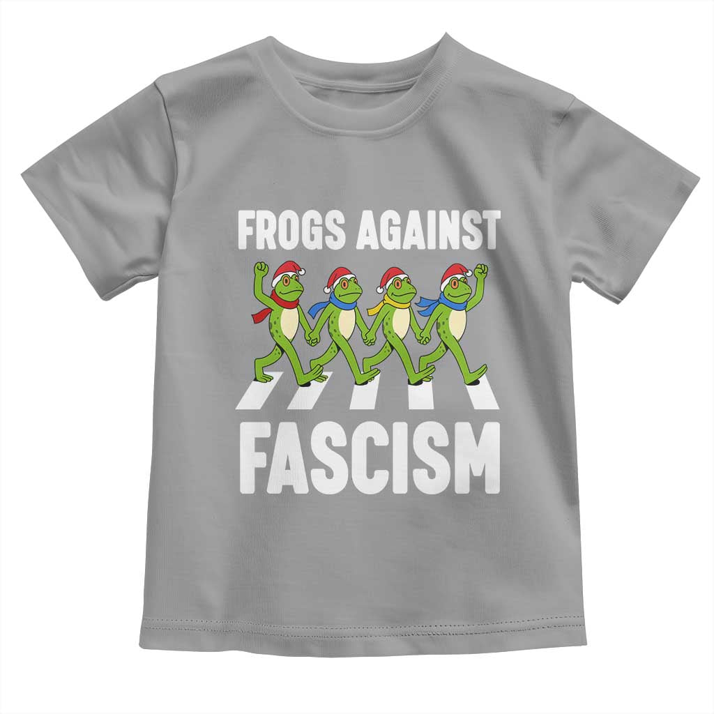 Santa Frog Against Fascism Toddler T Shirt Christmas Holiday Frogs Band Resistance Protest - Wonder Print Shop