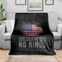 We The People Serve No Kings Throw Blanket Patriotic Eagle American Flag - Wonder Print Shop
