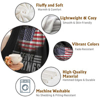 We The People Serve No Kings Throw Blanket Patriotic Eagle American Flag - Wonder Print Shop