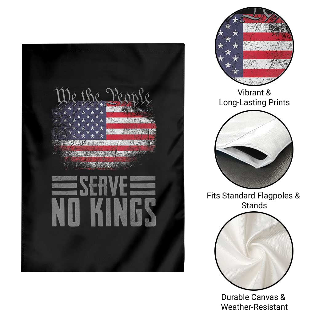 We The People Serve No Kings Garden Flag Patriotic Eagle American Flag - Wonder Print Shop