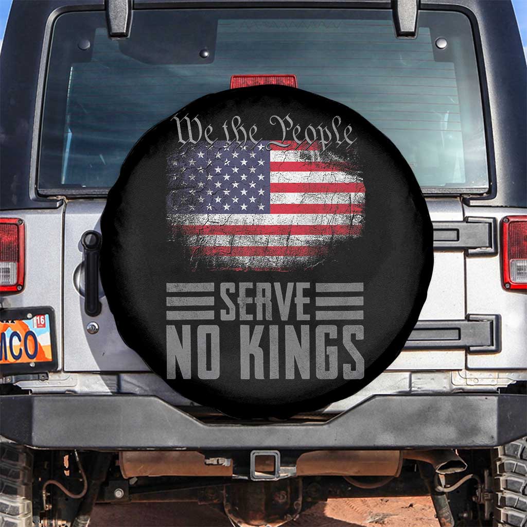 We The People Serve No Kings Spare Tire Cover Patriotic Eagle American Flag - Wonder Print Shop
