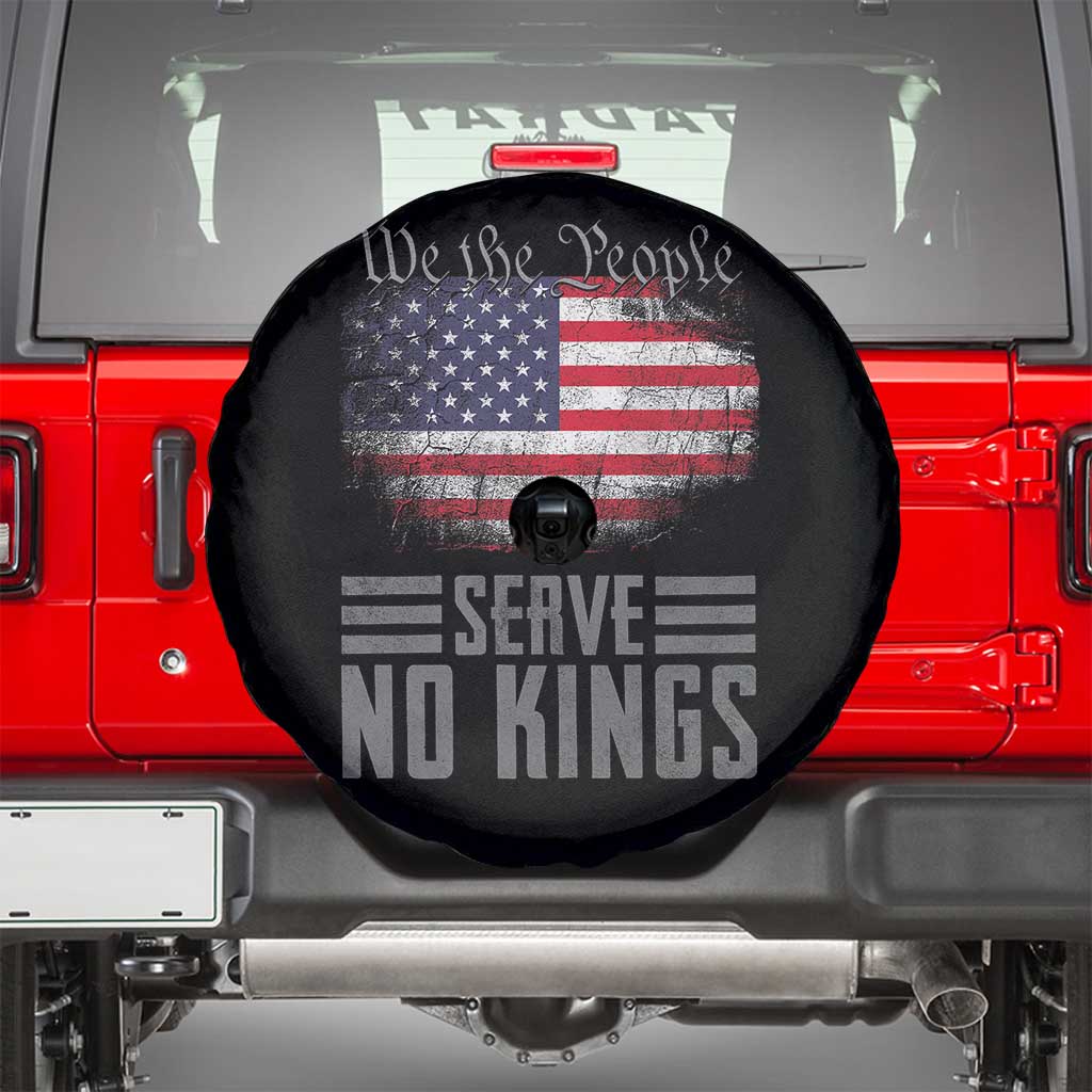 We The People Serve No Kings Spare Tire Cover Patriotic Eagle American Flag - Wonder Print Shop