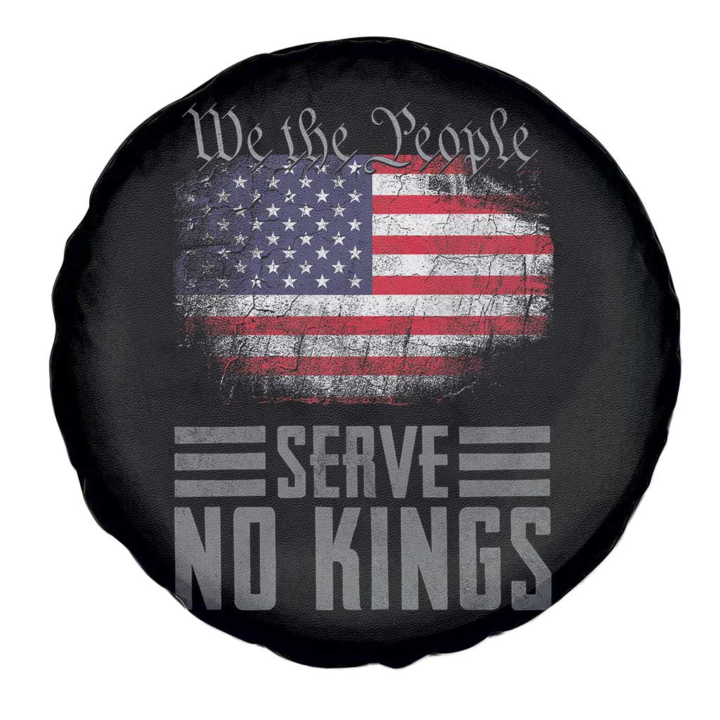 We The People Serve No Kings Spare Tire Cover Patriotic Eagle American Flag - Wonder Print Shop