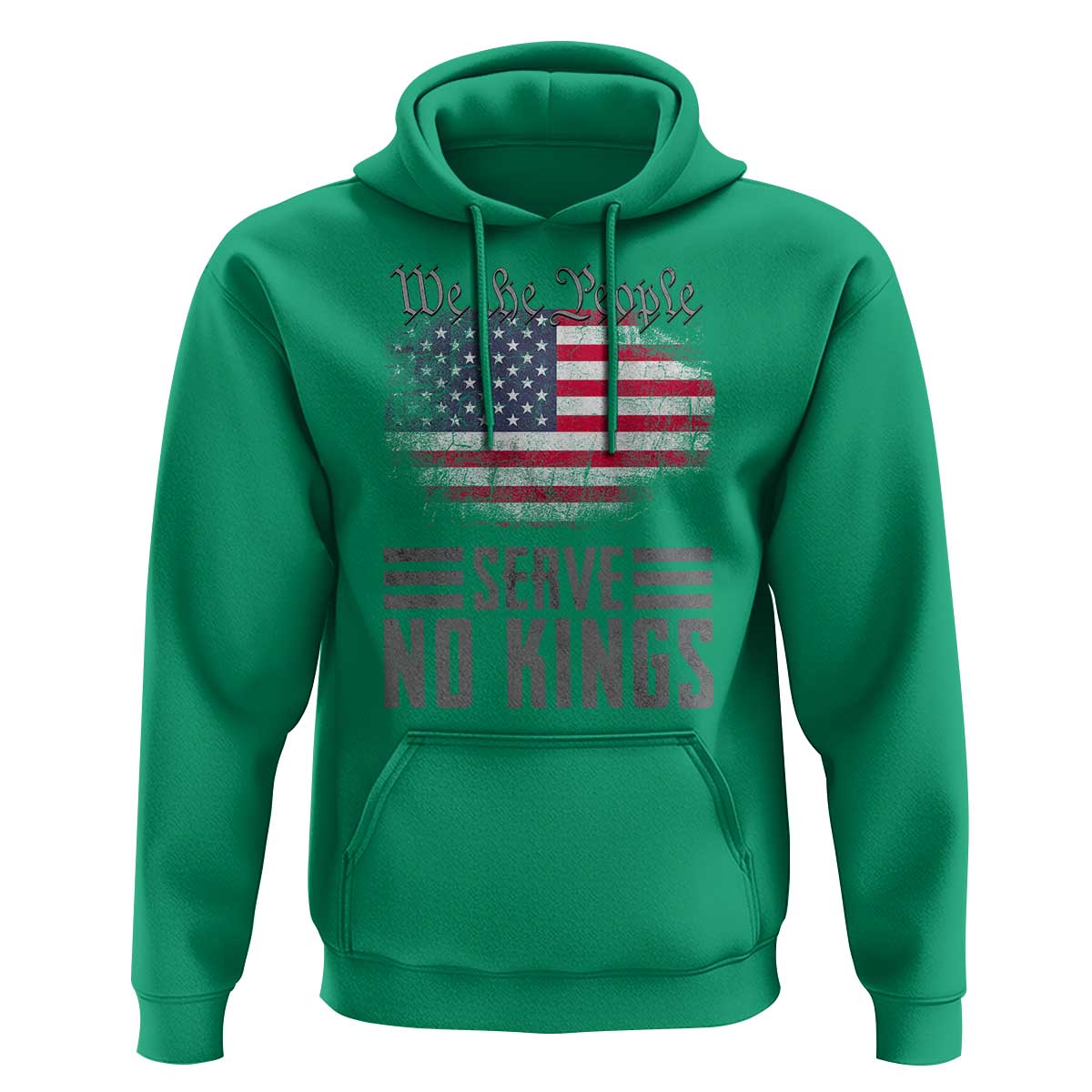 We The People Serve No Kings Hoodie Patriotic Eagle American Flag - Wonder Print Shop