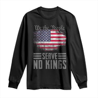 We The People Serve No Kings Long Sleeve Shirt Patriotic Eagle American Flag - Wonder Print Shop