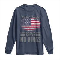We The People Serve No Kings Long Sleeve Shirt Patriotic Eagle American Flag - Wonder Print Shop