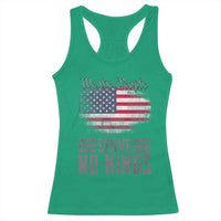We The People Serve No Kings Racerback Tank Top Patriotic Eagle American Flag - Wonder Print Shop