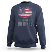 We The People Serve No Kings Sweatshirt Patriotic Eagle American Flag - Wonder Print Shop