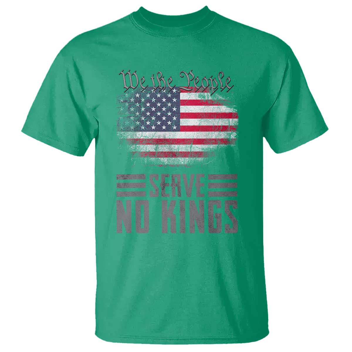 We The People Serve No Kings T Shirt Patriotic Eagle American Flag - Wonder Print Shop