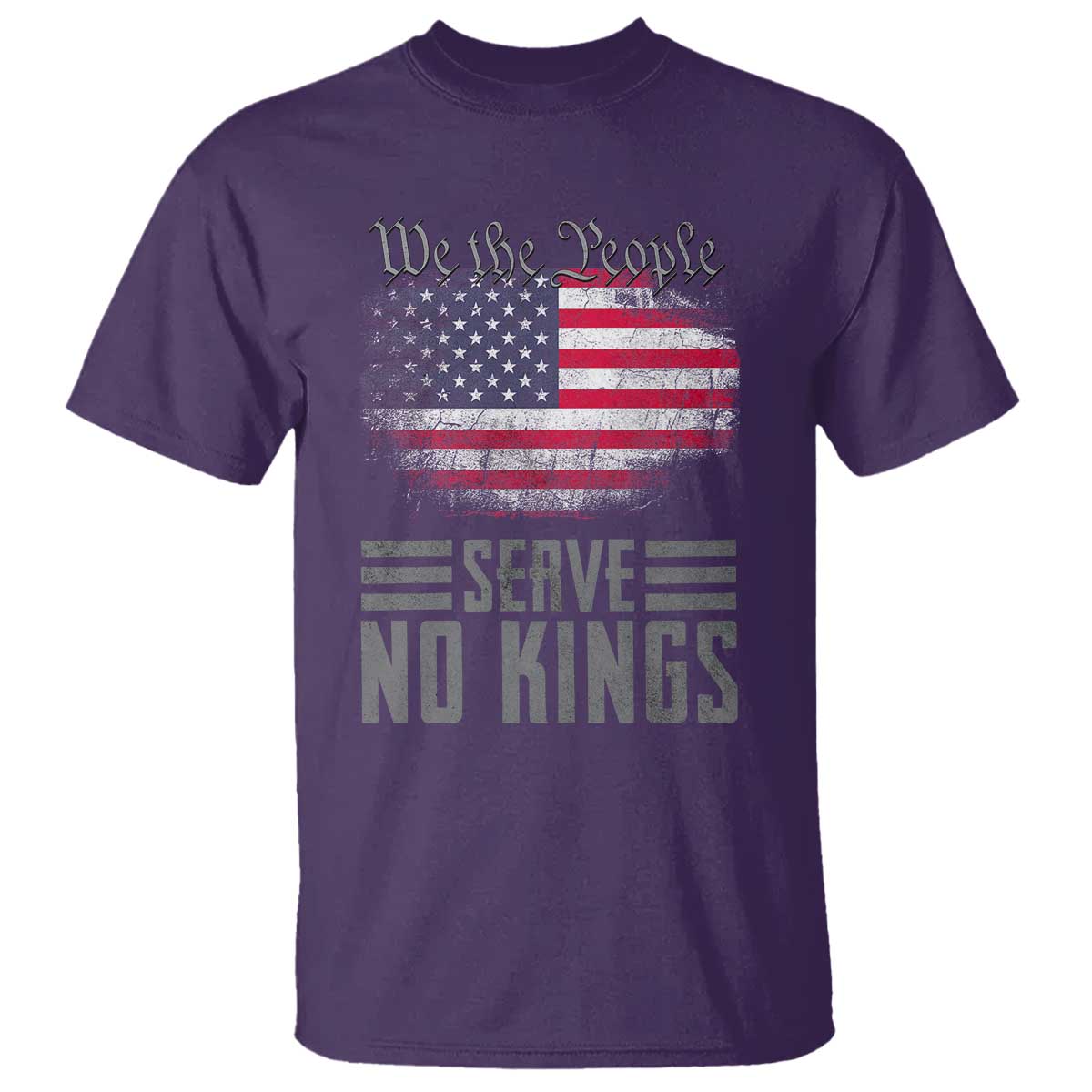 We The People Serve No Kings T Shirt Patriotic Eagle American Flag - Wonder Print Shop