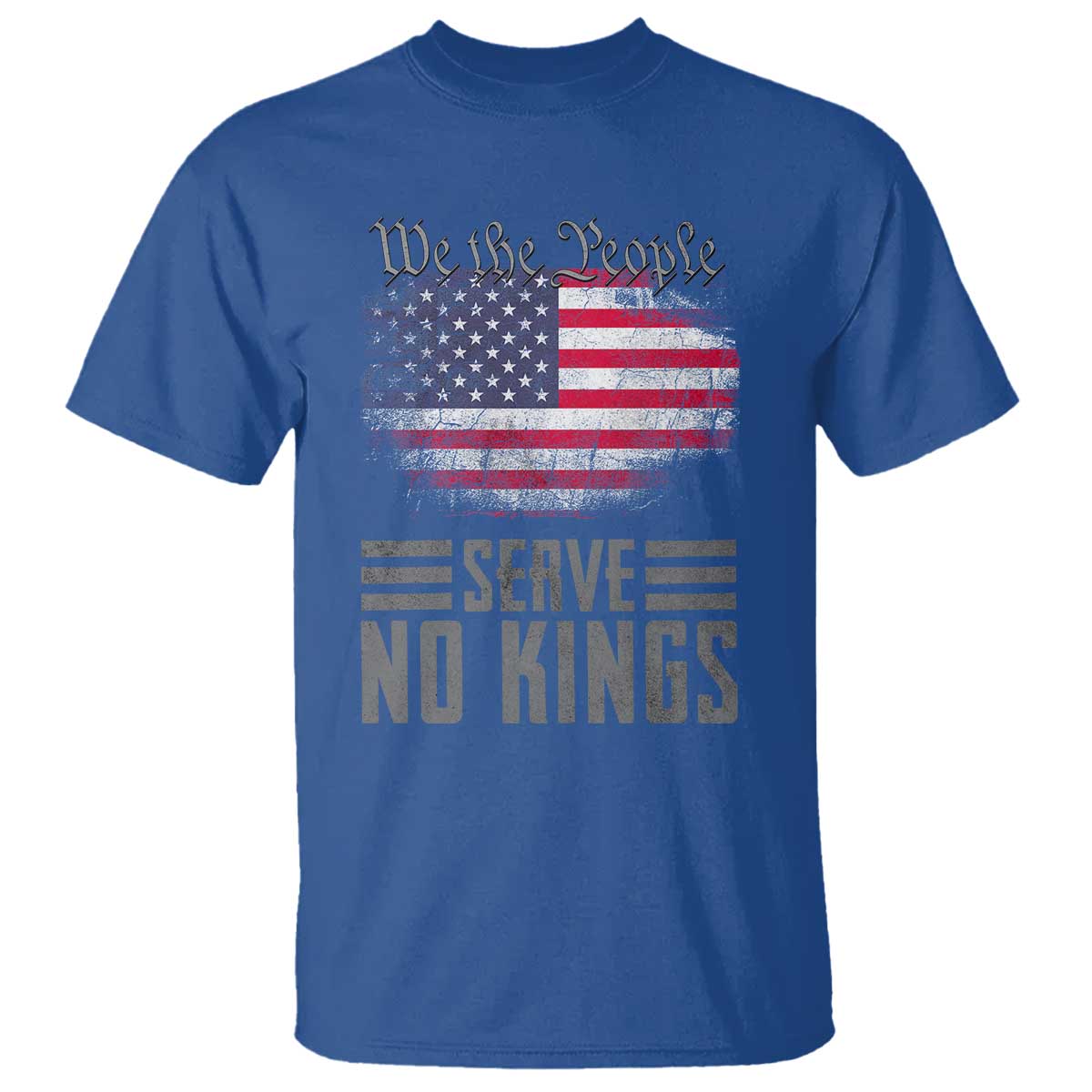 We The People Serve No Kings T Shirt Patriotic Eagle American Flag - Wonder Print Shop