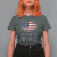 We The People Serve No Kings T Shirt For Women Patriotic Eagle American Flag - Wonder Print Shop