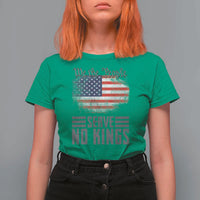 We The People Serve No Kings T Shirt For Women Patriotic Eagle American Flag - Wonder Print Shop