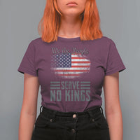 We The People Serve No Kings T Shirt For Women Patriotic Eagle American Flag - Wonder Print Shop