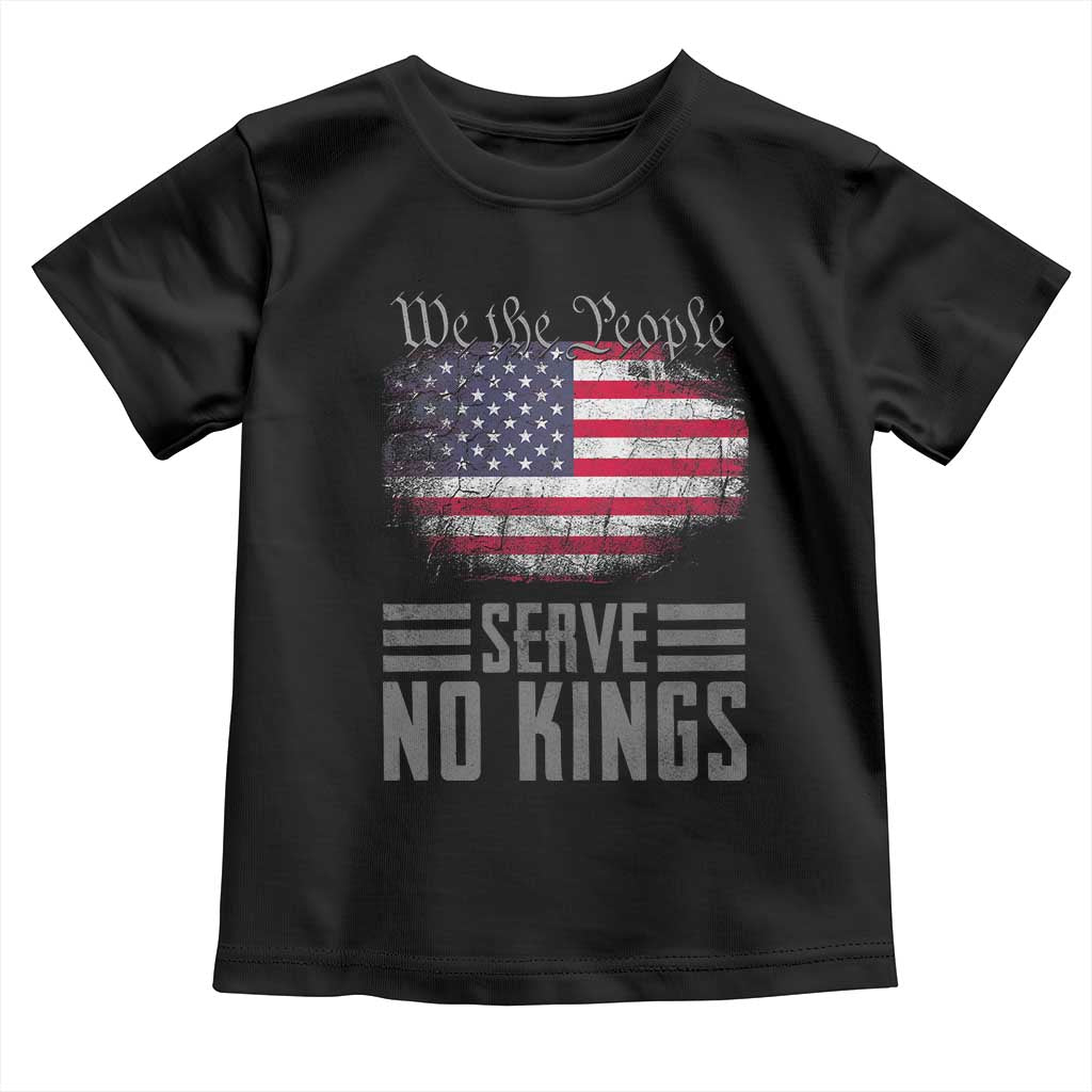 We The People Serve No Kings Toddler T Shirt Patriotic Eagle American Flag - Wonder Print Shop