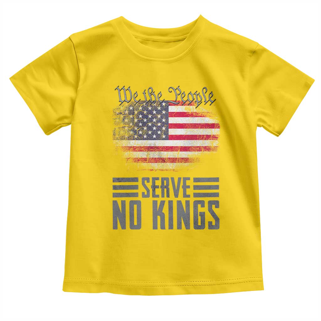 We The People Serve No Kings Toddler T Shirt Patriotic Eagle American Flag - Wonder Print Shop