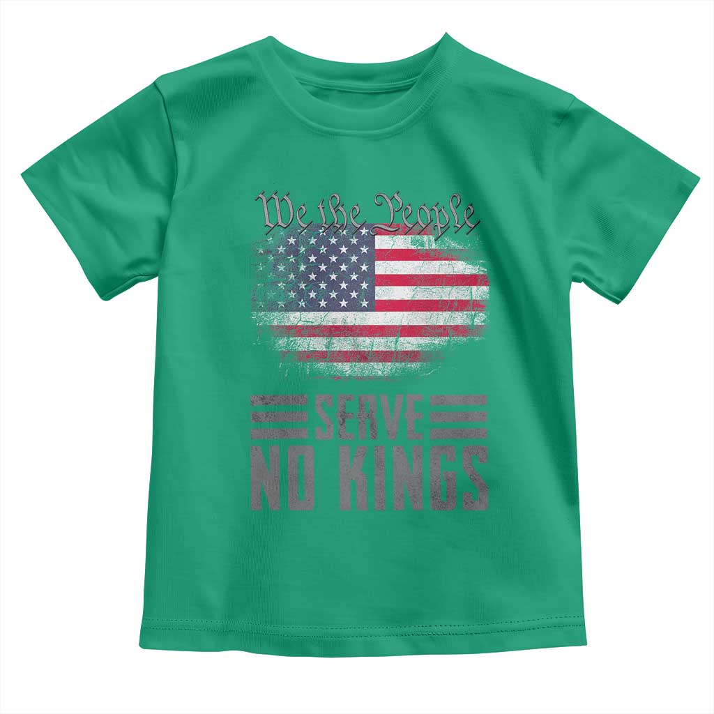 We The People Serve No Kings Toddler T Shirt Patriotic Eagle American Flag - Wonder Print Shop