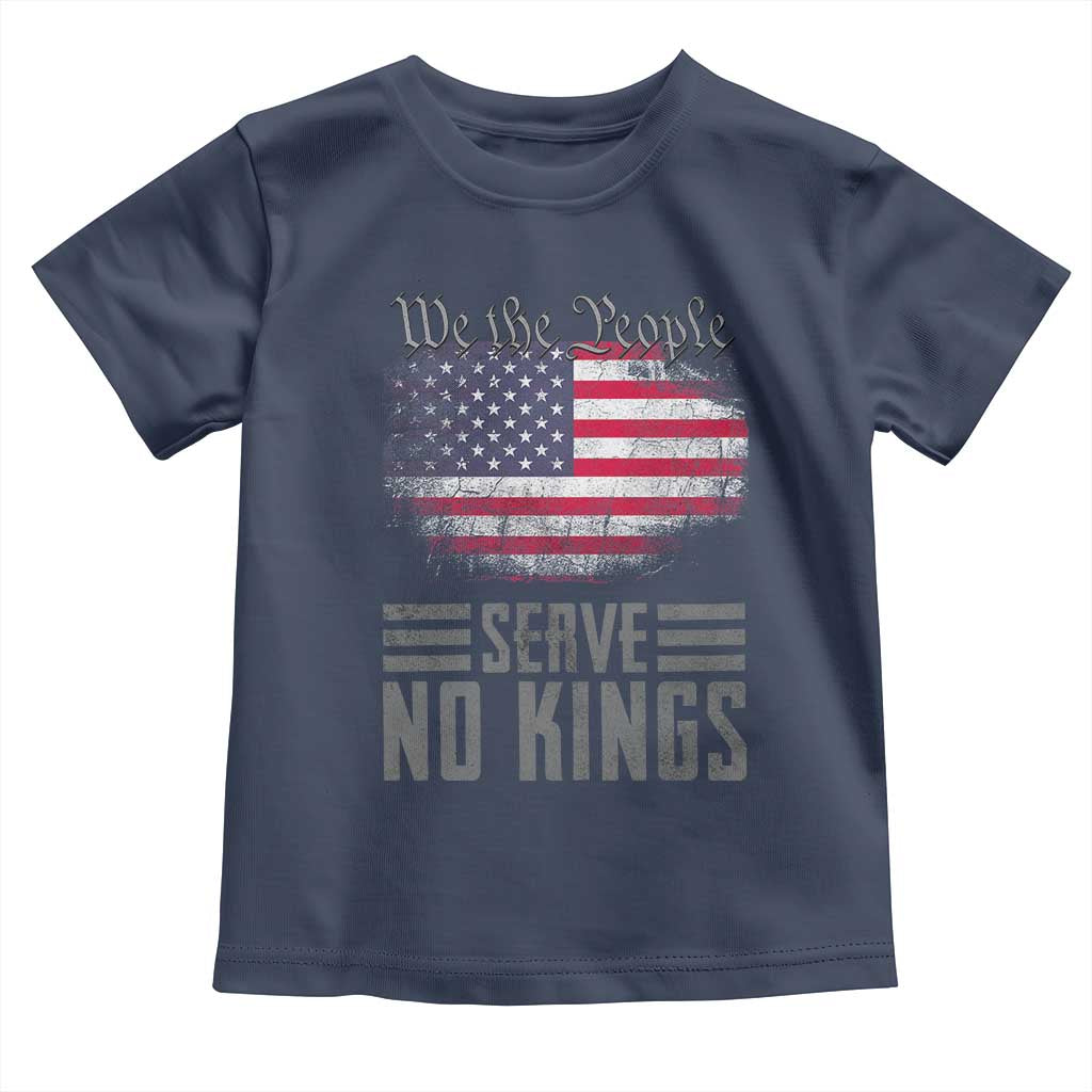 We The People Serve No Kings Toddler T Shirt Patriotic Eagle American Flag - Wonder Print Shop