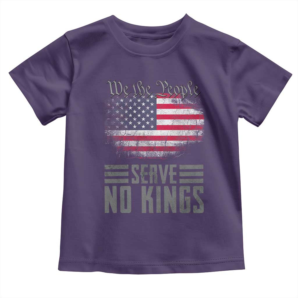 We The People Serve No Kings Toddler T Shirt Patriotic Eagle American Flag - Wonder Print Shop
