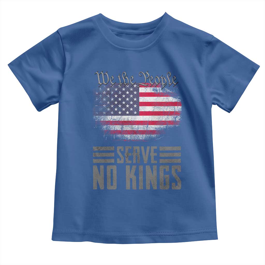 We The People Serve No Kings Toddler T Shirt Patriotic Eagle American Flag - Wonder Print Shop