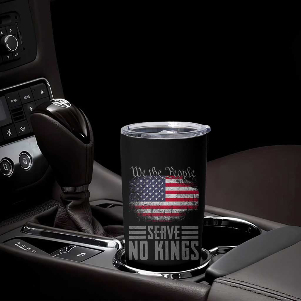We The People Serve No Kings Tumbler Cup Patriotic Eagle American Flag - Wonder Print Shop