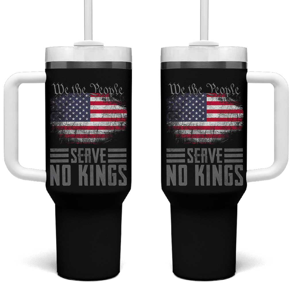 We The People Serve No Kings Tumbler With Handle Patriotic Eagle American Flag - Wonder Print Shop