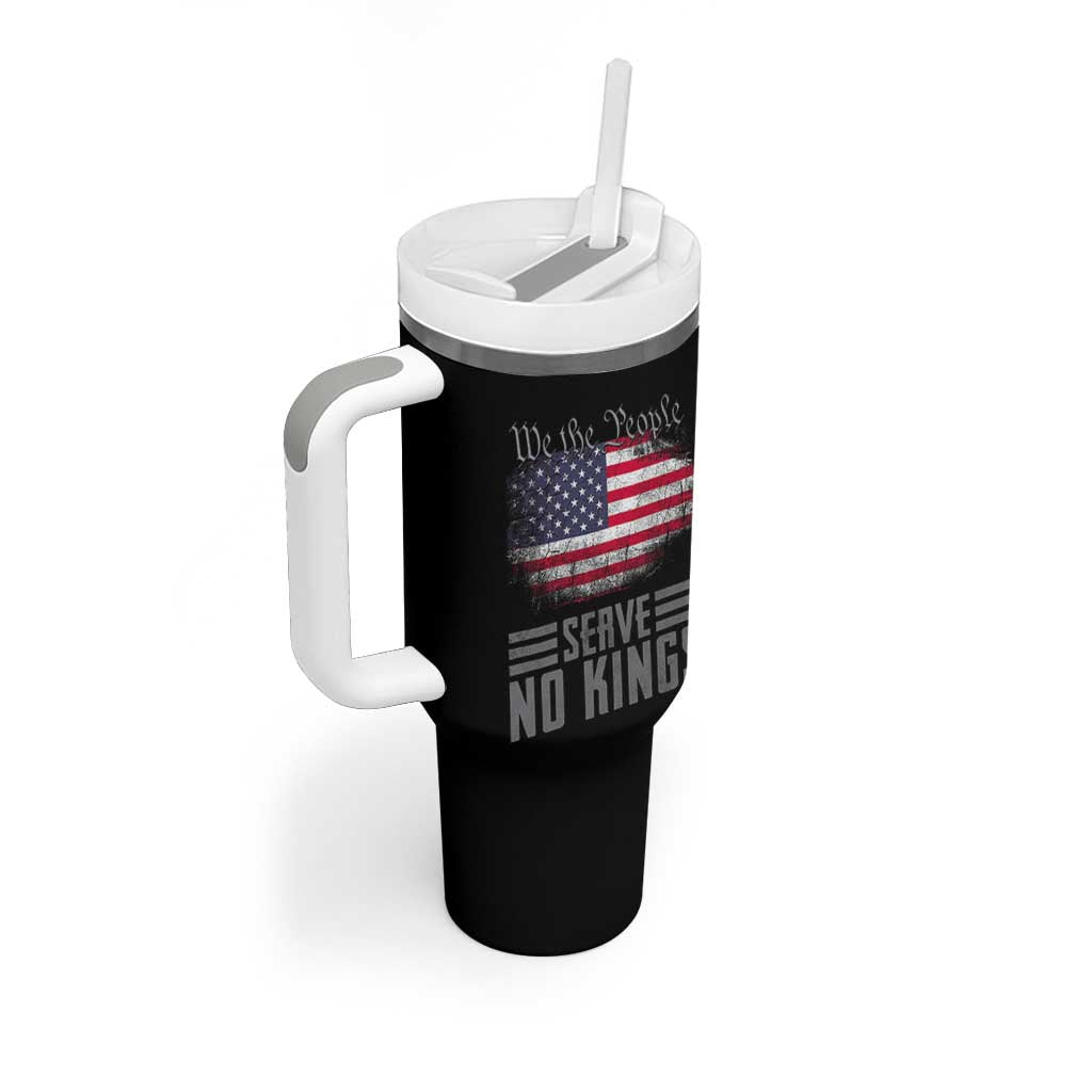 We The People Serve No Kings Tumbler With Handle Patriotic Eagle American Flag - Wonder Print Shop