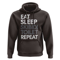 Eat Sleep Skibidi Toilet Repeat Hoodie Funny Gen Alpha Slang